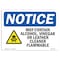 Signmission OSHA Notice, 5" Height, May Contain Alcohol Vinegar Sign With Symbol, 7" X 5", Landscape OS-NS-D-57-L-14162 - alternate 1